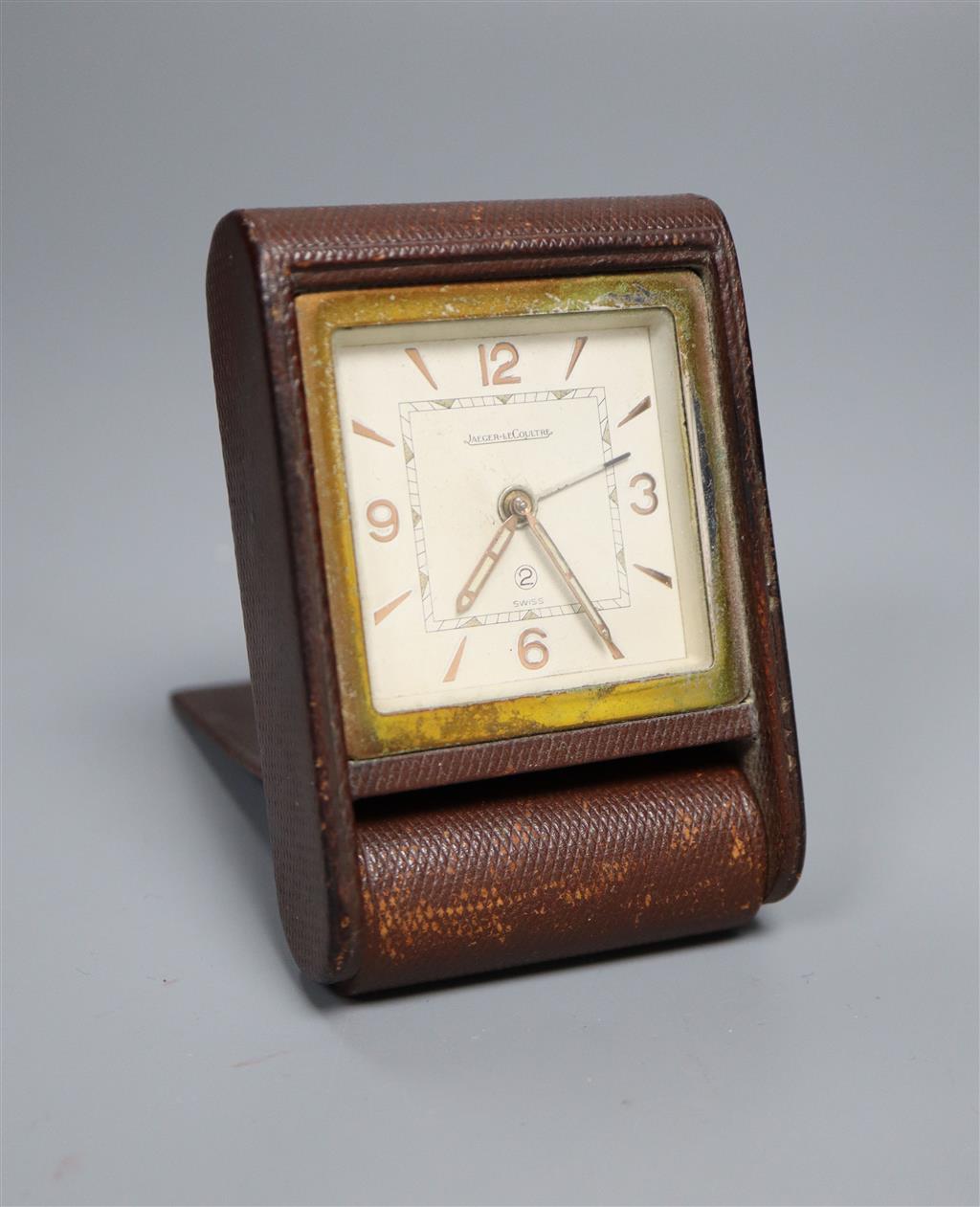 A Jaeger Le Coultre travelling alarm clock
